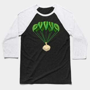 Italian Garlic Basil Parachute Baseball T-Shirt